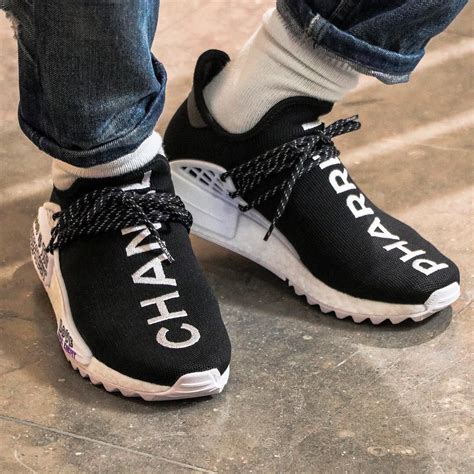 human race chanel shoes|pharrell chanel nmd shoes.